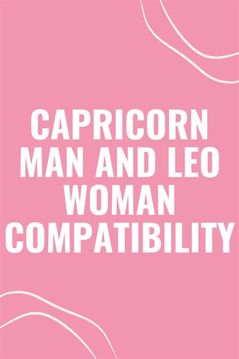 leo woman capricorn man|Leo Woman & Capricorn Man Compatibility: Odd。